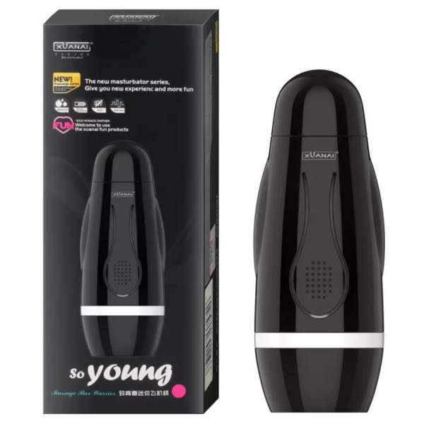 Masturbador Masculino Realístico Modelo Vagina  Xuanai Preto