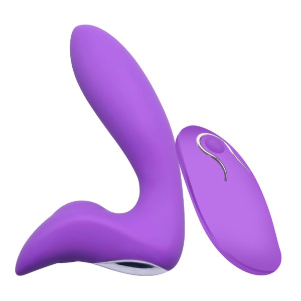 Vibrador Estimulador de Próstata Plug Anal 12 Vibrações Roxo - Image 2