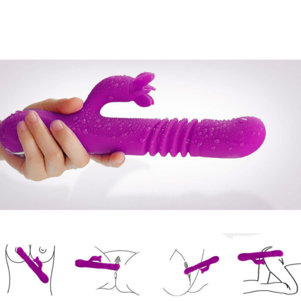 Vibrador Estimulador Vai e Vem Com Aquecimento e Estimulador de Clitóris - Image 11