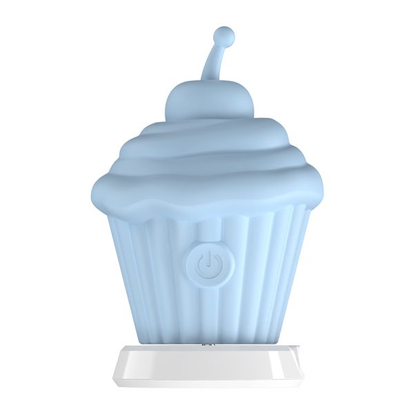 Estimulador de Clitóris Cereja Cupcake Azul Com 10 Vibrações - Image 3