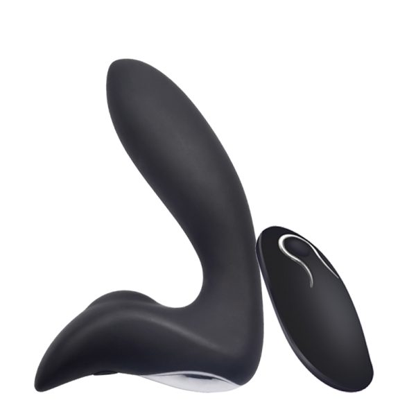 Vibrador Estimulador de Próstata Com Plug Anal e Controle Preto - Image 6