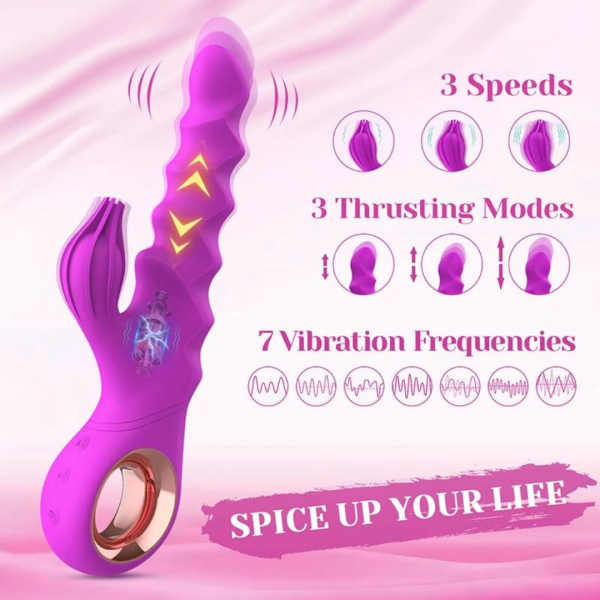 Vibrador Ponto G e Clitóris Rotativo Vai e Vem Aquecimento - Image 7