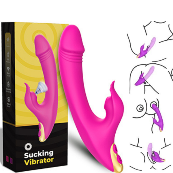 Vibrador de Ponto G e Clitóris com Sucção Multivelocidade