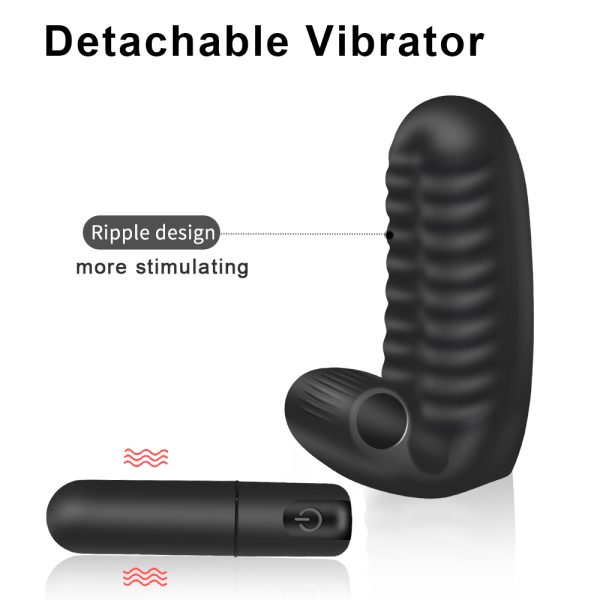 Vibrador Dedeira com Estimulador Clitoriano Bullet a Pilha - Image 11