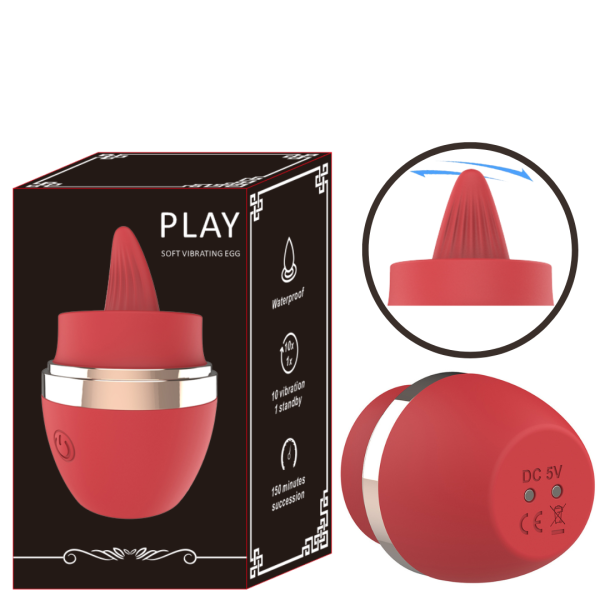 Vibrador Estimulador de Clitóris Egg Silicone Macio Vermelho 10 Vibrações