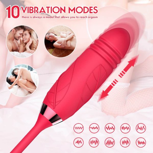 Vibrador Estimulador Duplo Vai e Vem e Sucção Recarregável - Image 6