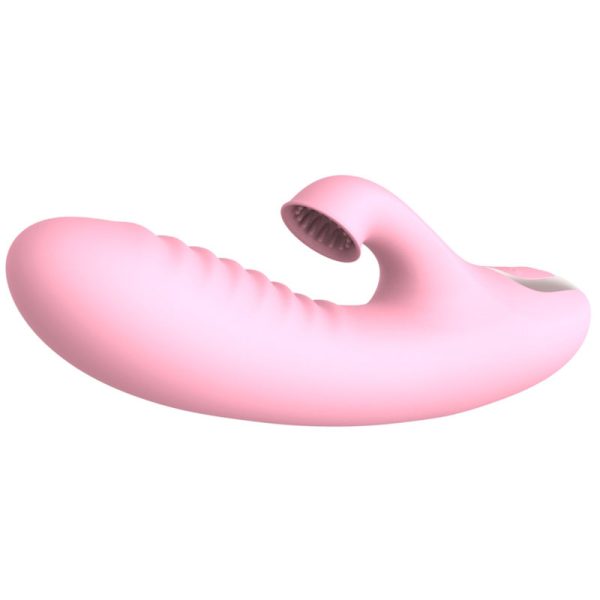 Vibrador Duplo Com Sugador Estimulador Ponto G e Clitóris 12 Vibrações - Image 7