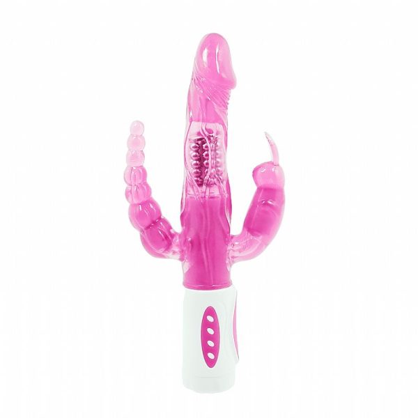 Vibrador Rabbit Rotativo Vibração Triplo 12 Vibração á Pilha - Image 3