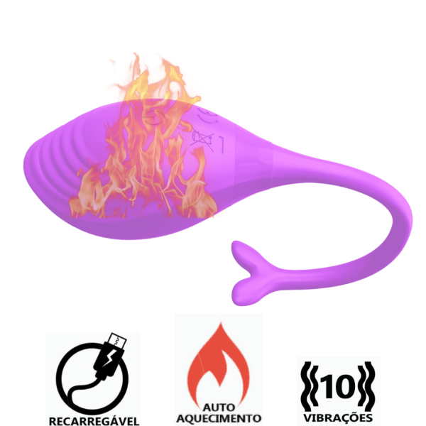 Vibrador Bullet Recarregável, Aquecimento Controlado via App