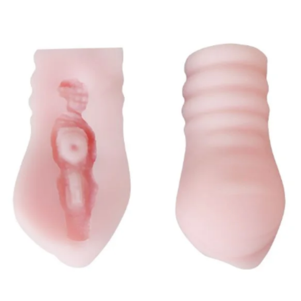 Masturbador Masculino Formato Vagina Em Cyberskin 14x7,8 CM - Image 2