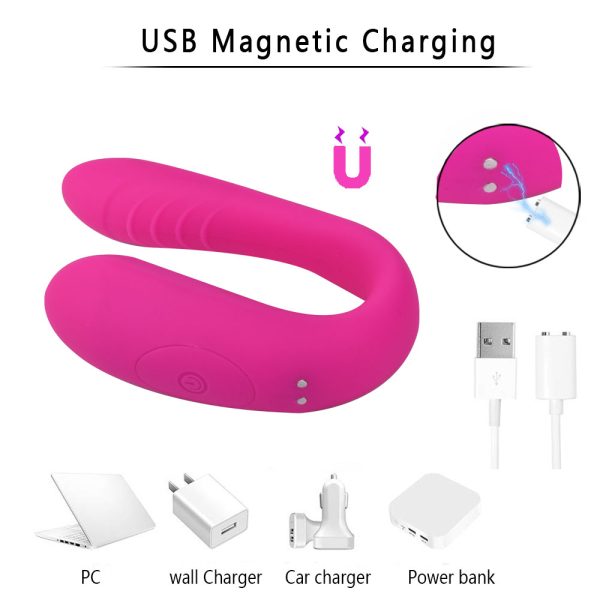 Vibrador de Casal Com 10 Vibrações e Sucção Recarregável - Image 4