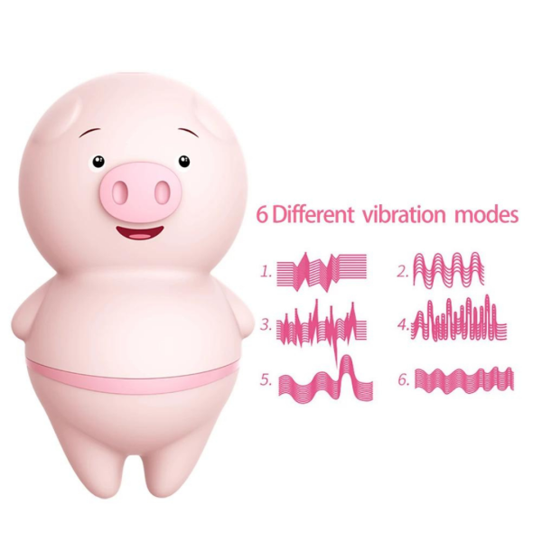 Vibrador Porquinho Com Língua Massageadora 6 Vibrações - USB - Image 4