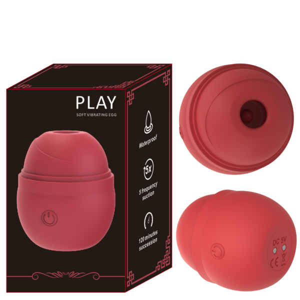 Vibrador Estimulador de Clitóris Pulsador Egg Vermelho 5 Vibrações