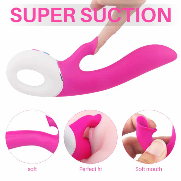 Vibrador Ponto G e Estimulador Com Sugador Clitóris USB Dew - Image 3