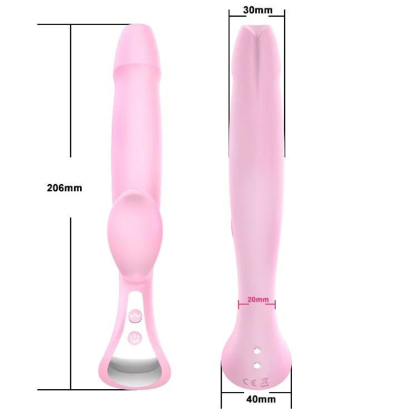 Estimulador Duplo Vibrador Ponto G e Clitóris Recarregável 12 Velocidades - Image 2