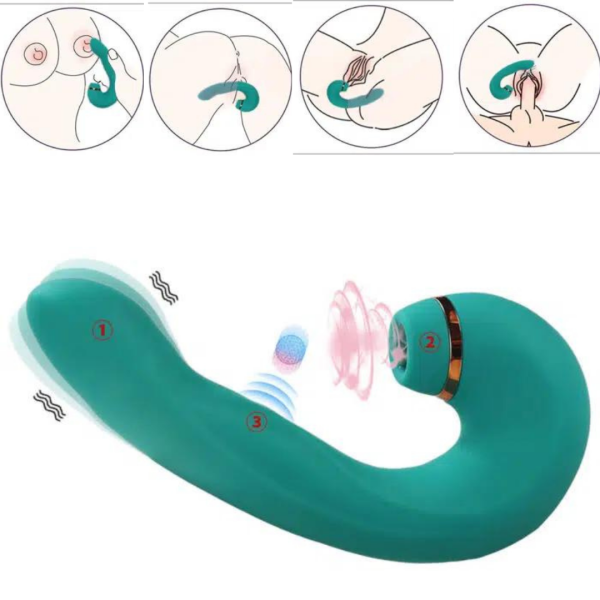 Vibrador 3 IN 1 Massageador De Clitóris, Ponto G e Pulsação