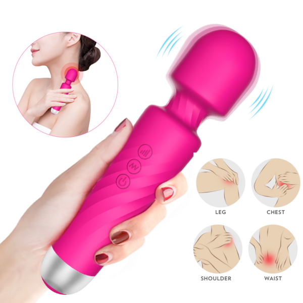 Vibrador E Massageador Hero Varinha Magica em Silicone Macio 7 Vibrações