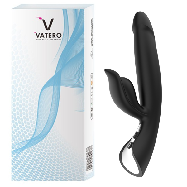 Estimulador Duplo Vibrador Ponto G e Clitóris Preto Recarregável 12 Vibrações