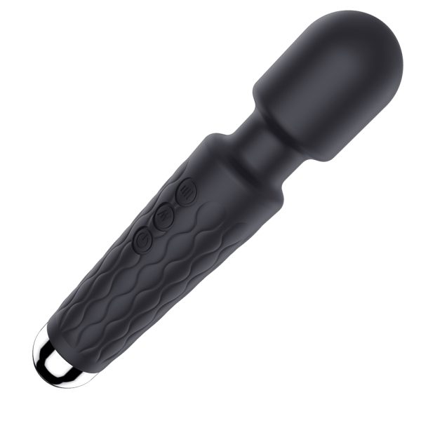 Varinha Magica Vibrador Estimulador de Clitóris Relevo Preto 20 Vibrações - Image 7