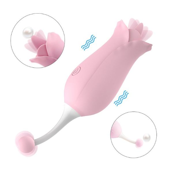 Estimulador Dora Formato de Rosa Massageador de Clitoris 9 Velocidades