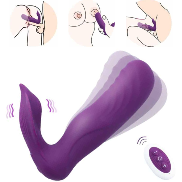 Massageador de Ponto G e Clitóris 10 Vibrações Recarregável