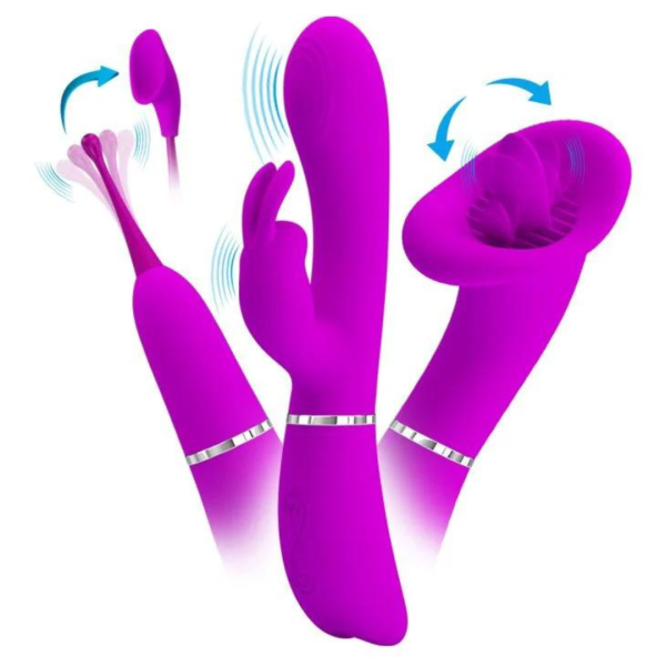 Kit Vibrador Estimulador Versátil Thrill Pretty Love 3 Cabeças - Image 3