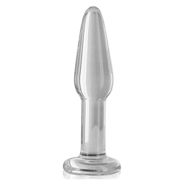 Plug Anal De Vidro Com Pompom Na Base em Pelúcia 10 x 2,5 Cm - Image 4