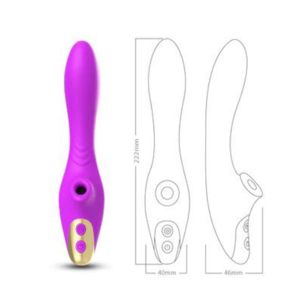 Vibrador DUDU Estimulador de Ponto G E Clitóris Com Sugador - Image 4
