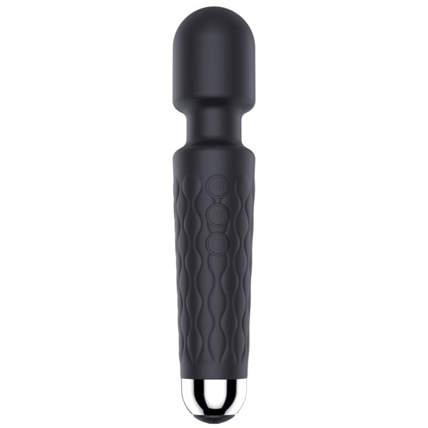 Varinha Magica Vibrador Estimulador de Clitóris Relevo Preto 20 Vibrações - Image 4