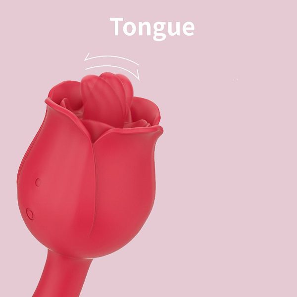 Vibrador de Ponto G com Língua - Formato de Rosa - PRO 2 - Image 9