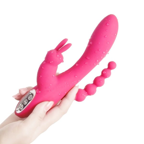 Vibrador Triplo 3 em 1 com 10 Modos de Vibração Recarregavel - Image 3