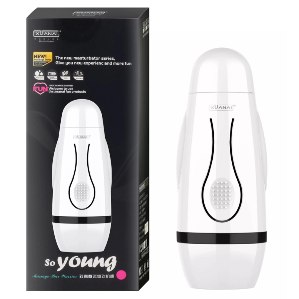 Masturbador Realistico Masculino Lanterna Vagina Xuanai Branco