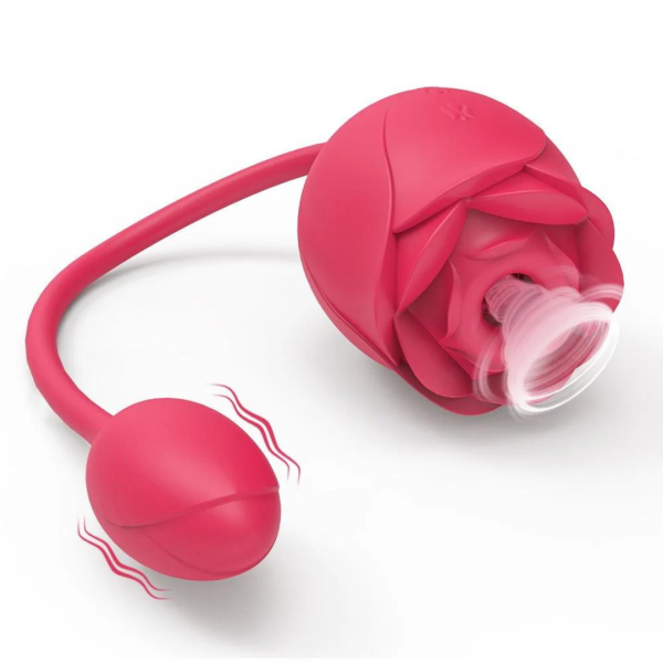 Estimulador Com Sugador Clitoriano e Bullet Rosa Immortal Flowers - Image 3