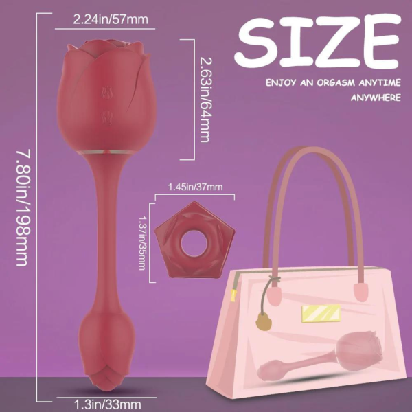 Vibrador Estimulador de Clitoris Com Sugador Rosa Immortal Flowers 3 - Image 6