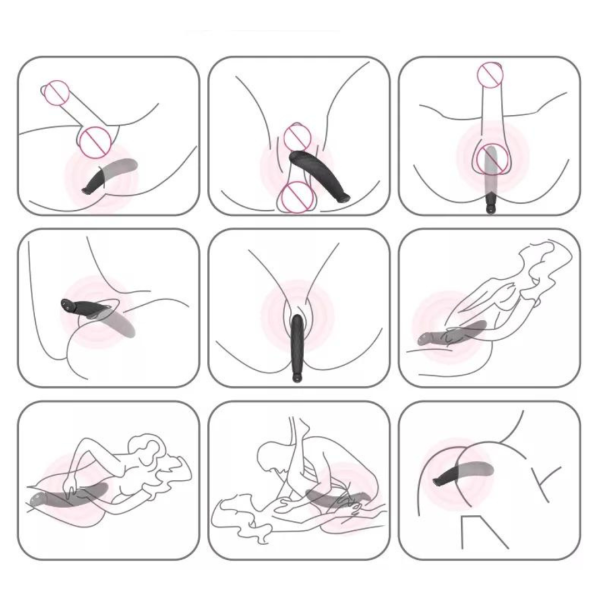 Estimulador Recarregável 12 Vibrações em Silicone Preto Xuanai - Image 3