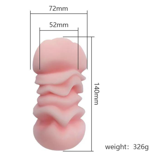 Masturbador Ondulado Masculino Formato Vagina em Cyberskin - Image 2