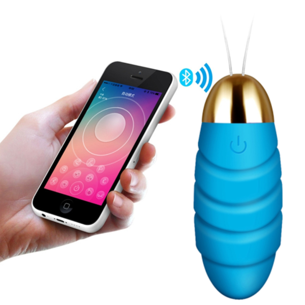 Vibrador Estimulador Egg Azul Portátil Aplicativo 9 Velocidades