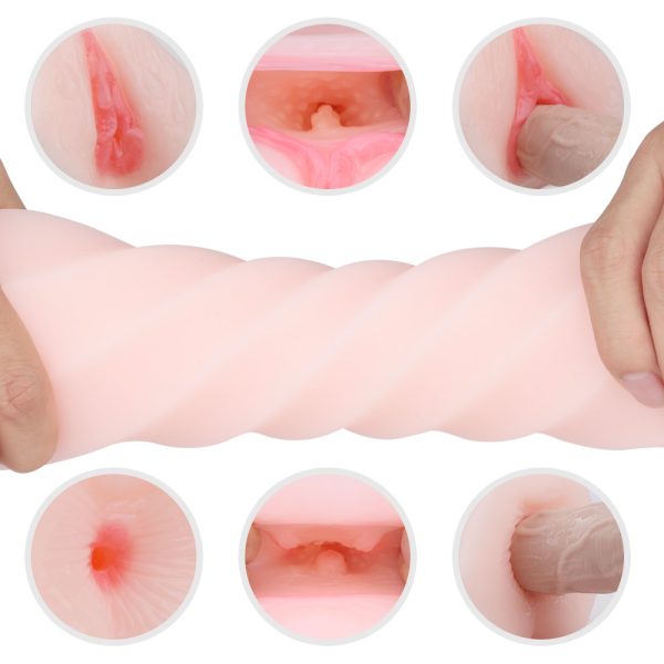 Masturbador Duplo Masculino Vagina e Anus em Silicone Selina - Image 2