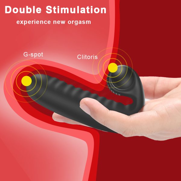 Vibrador Dedeira com Estimulador Clitoriano Bullet a Pilha - Image 10