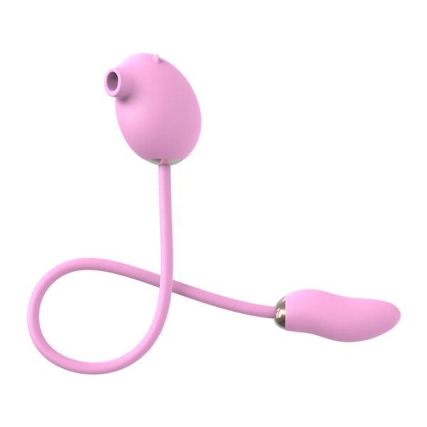 Vibrador Com Sugador Estimulador de Clitóris Silicone Rosa - Image 6