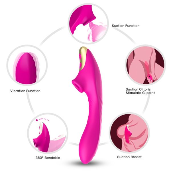 Vibrador DUDU Estimulador de Ponto G E Clitóris Com Sugador - Image 3