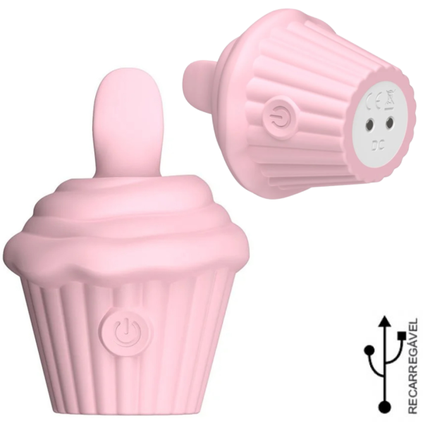 Estimulador de Clitóris CupCake com Língua - Recarregável