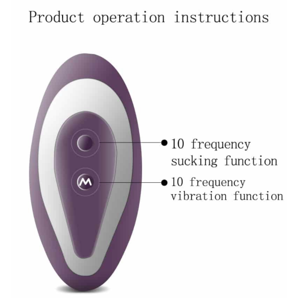 Vibrador de ponto G e Sucção  com 10 Vibrações Recarregável - Image 3