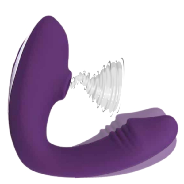 Vibrador de ponto G e Sucção  com 10 Vibrações Recarregável