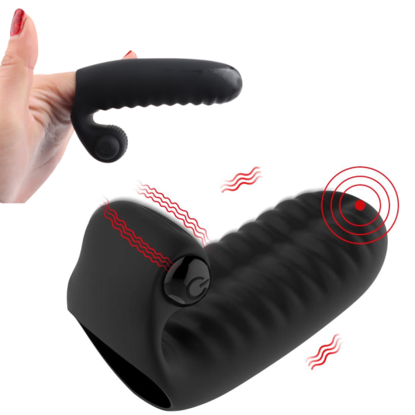 Vibrador Dedeira com Estimulador Clitoriano Bullet a Pilha