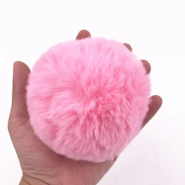 Plug Anal De Vidro Com Pompom Na Base em Pelúcia 10 x 2,5 Cm - Image 5