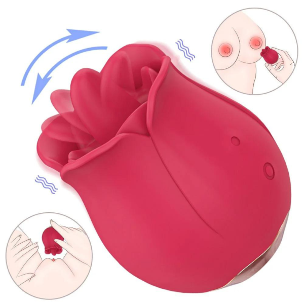 Vibrador Massageador de Clitoris Silicone língua Rosa Rose Pro 4 - Image 3