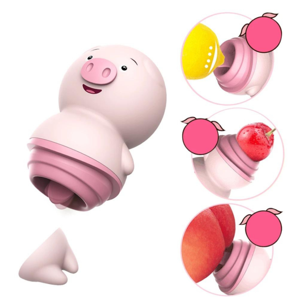Vibrador Porquinho Com Língua Massageadora 6 Vibrações - USB - Image 8
