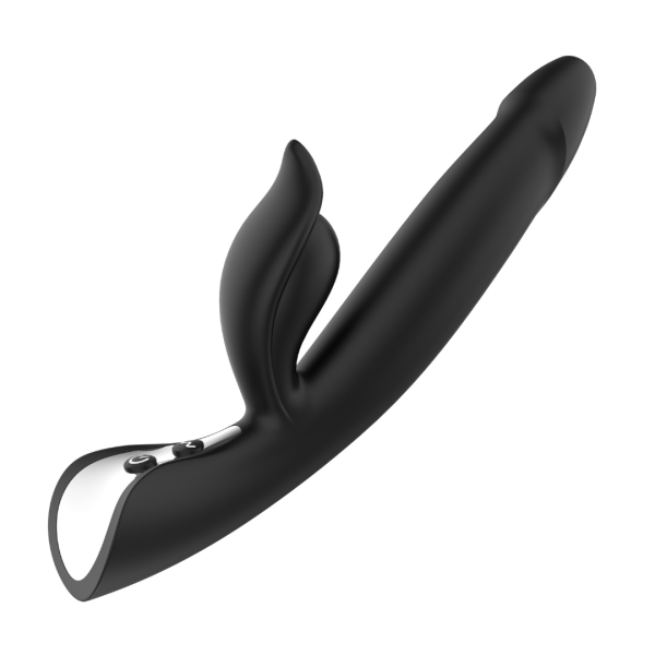 Estimulador Duplo Vibrador Ponto G e Clitóris Preto Recarregável 12 Vibrações - Image 3