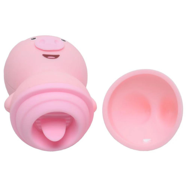 Vibrador Porquinho Com Língua Massageadora 6 Vibrações - USB - Image 5